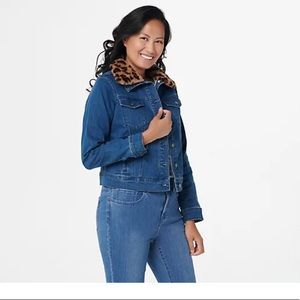 Denim Jacket with Faux Fur NWOT